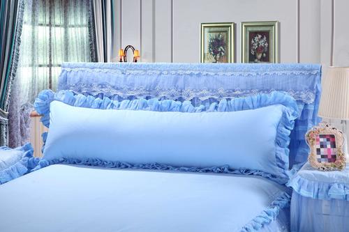 典雅蓝色双人枕套