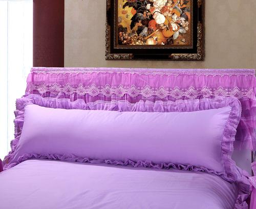 典雅紫色双人枕套